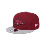 Arkansas New Era 9Fifty Snapback Two Tone Flat Brim Hat